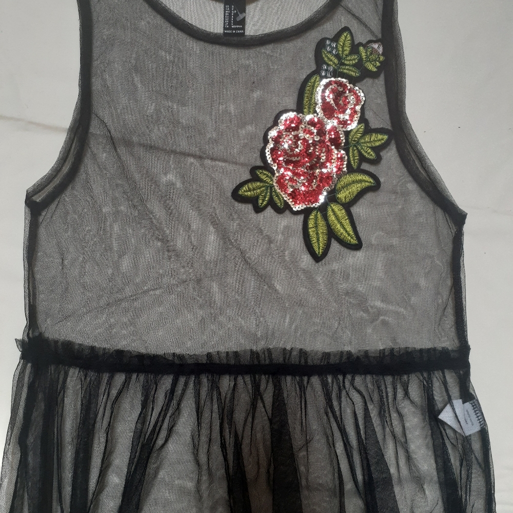 Black sheer top